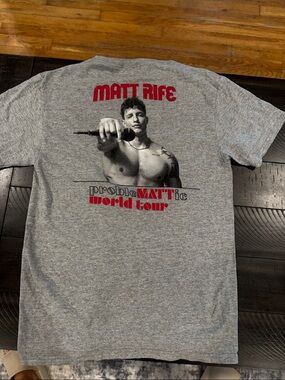 Matt RIFE comedian Gray Graphic Tour T-Shirt